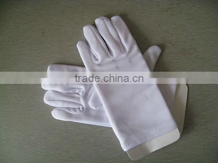 plain white cotton parade glove,inspection glove