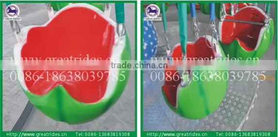 Children playing rides fruit flying chair for sale