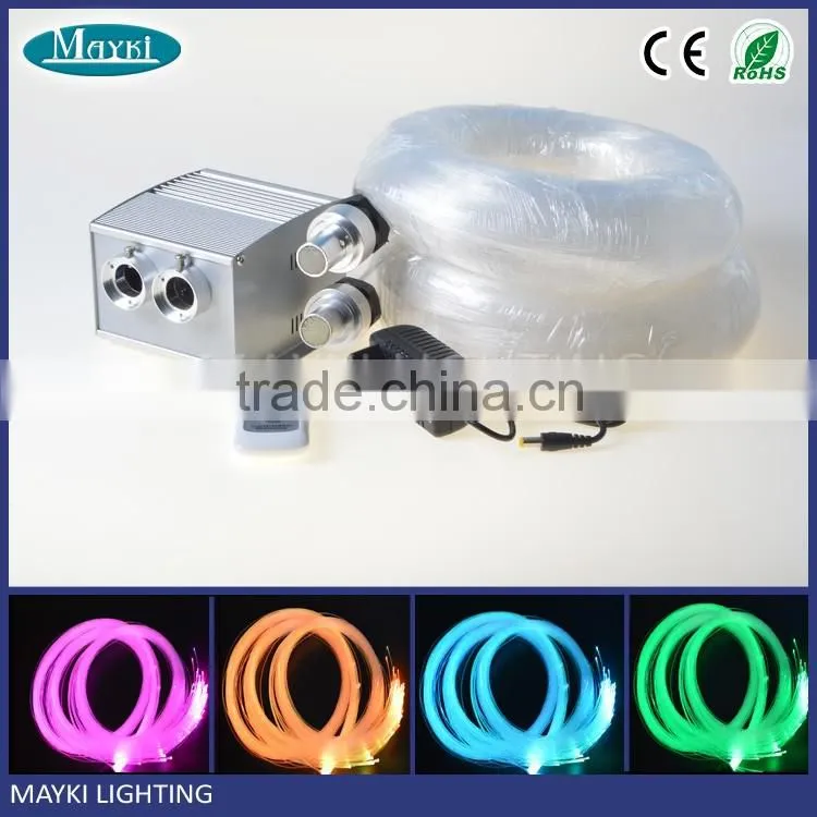 Decorative fiber optic lighting with 600pcs mixed diameter fiber cables and twinkle effect