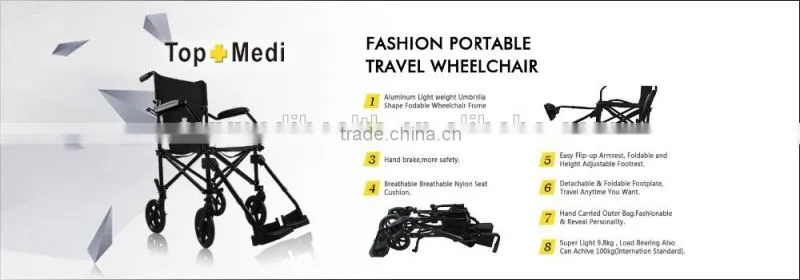 Best Sale Economic Portable Wheelchair/Silla de Rueda Portatil