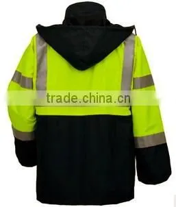 yellow safety reflective jacket ,reflective safety light jacket,work jacket with reflective stripes