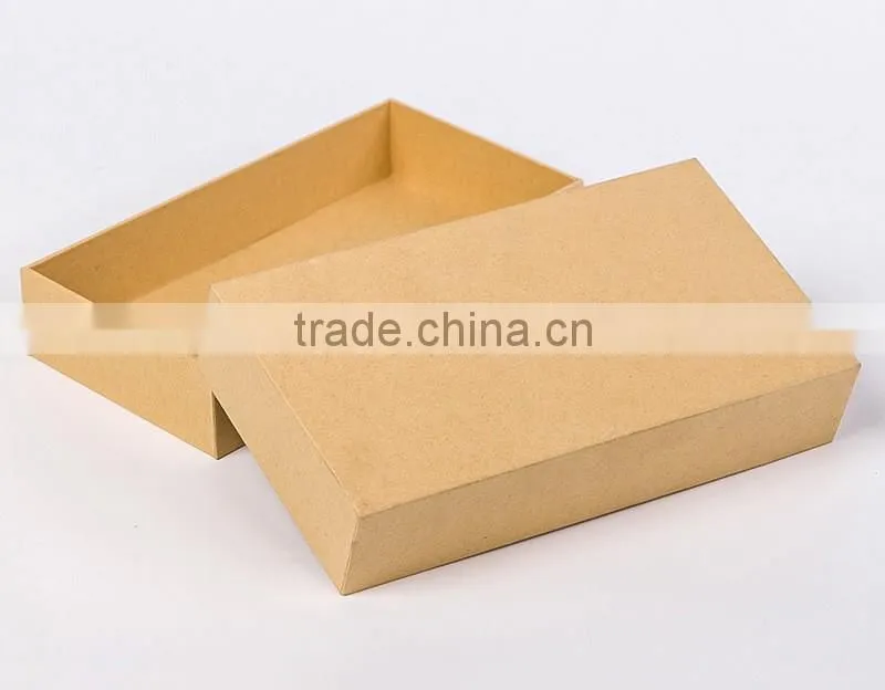 Lid and Base Gift Packaging Brown Paper Box with Clear Window