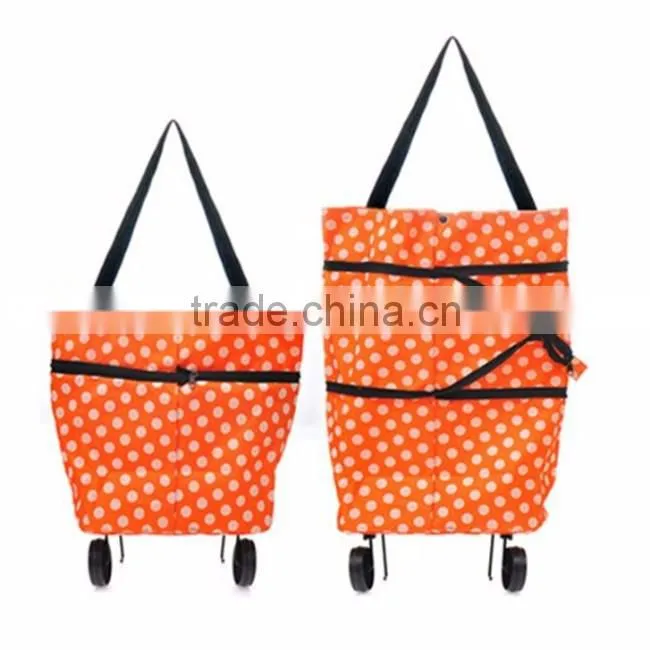 Large lightweight foldable tote shopping bag trolley