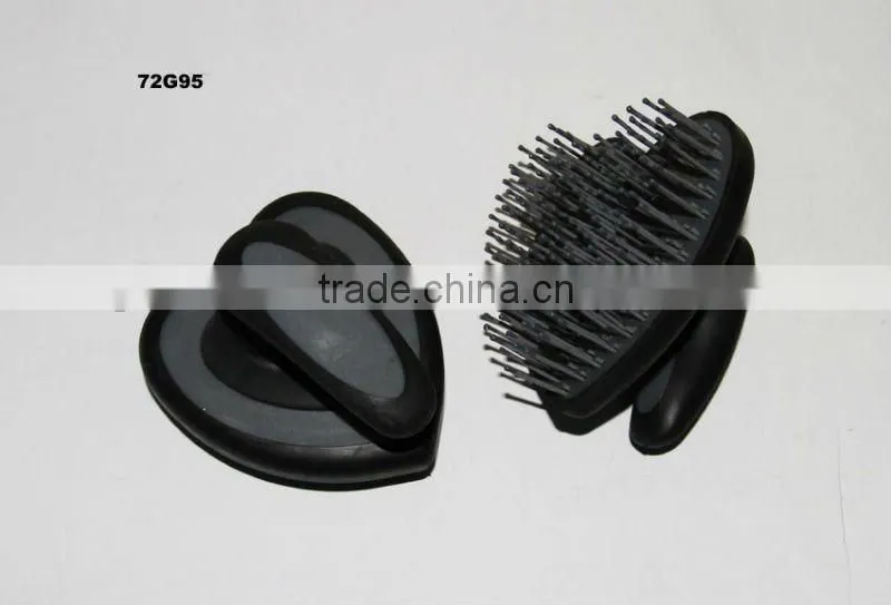 plastic TPR cover horse massage/grooming brush