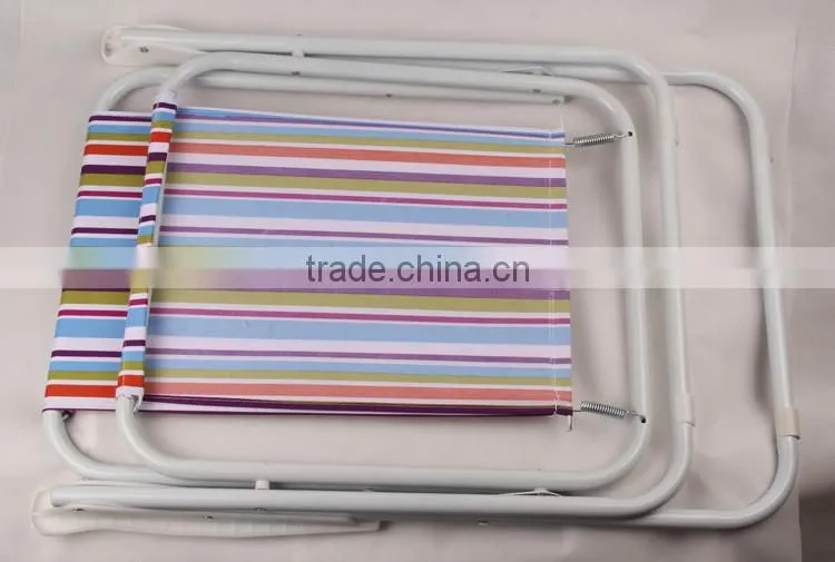 HOT SELL METAL COLOR STRIPE OUTDOOR FOLDING CHAIR