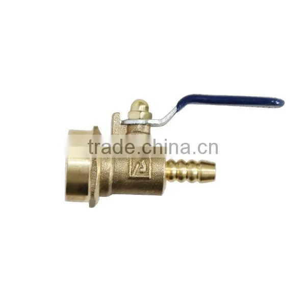 iLOT brass Ball Valve(female thread+hose barb) connecting pipe with 1/2 internal thread
