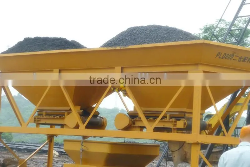 Low price PLC schenider Control HZS25 mini batching plant sold to Algeria