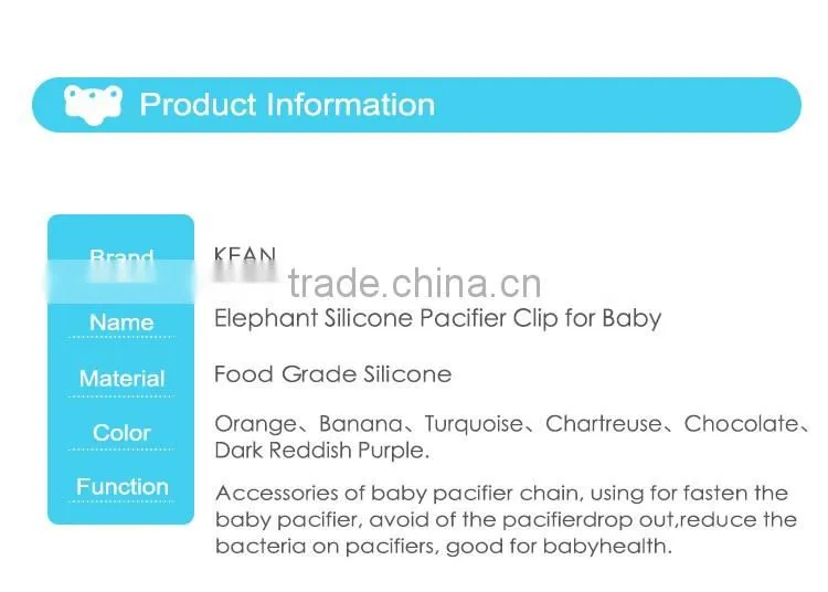 New design baby pacifier clips FDA silicone pacifier clips
