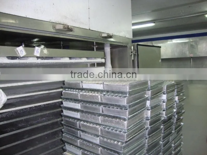 Extruded aluminum frame for seafood frozen