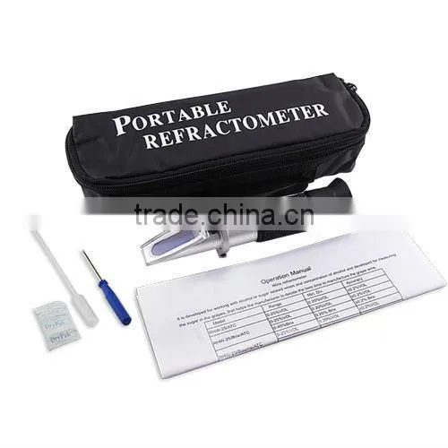 Portable Handheld Wine Grape Alcohol Design Refractometer 0-40% Brix 0-25% VOL with ATC