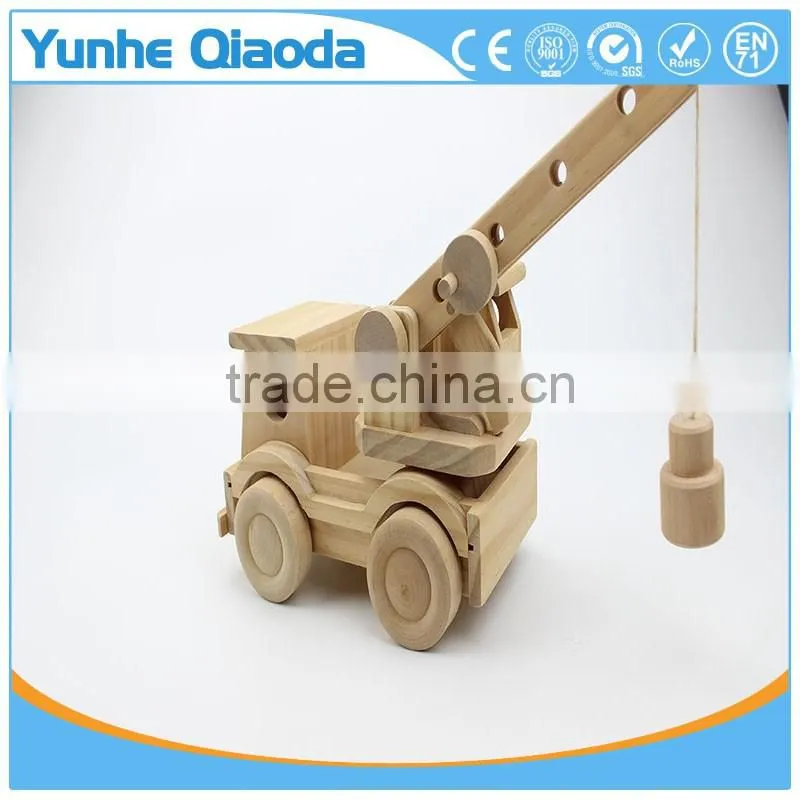 Puzzles big crane car 3D Woodcraft Kit Assemble Paint DIY Toys for Kids Adults the Best Birthday Gift