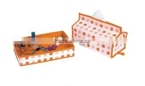 spots printed sundries storage box and tissue napkin pumping box sets of 2