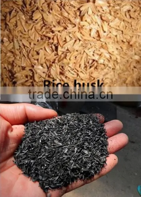 Rotary carbonization furnace for biochar and hardwood sawdust
