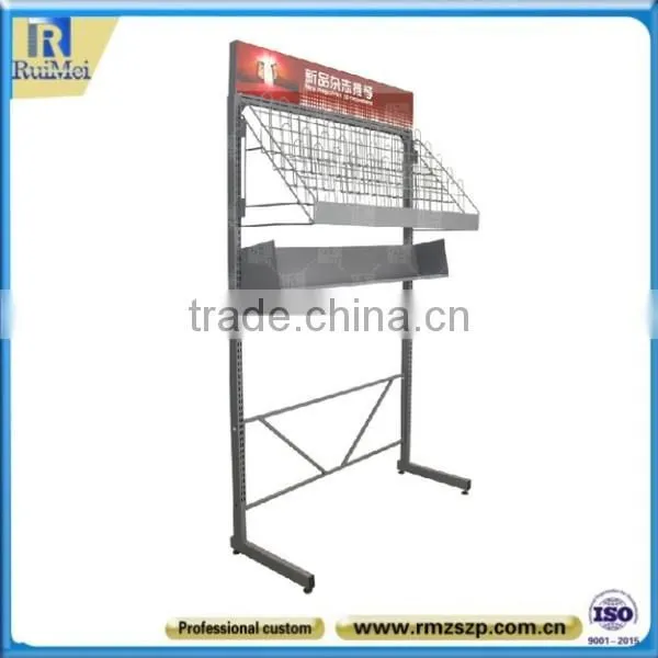 Floor Standing Detachable Metal WIre Magazine Rack