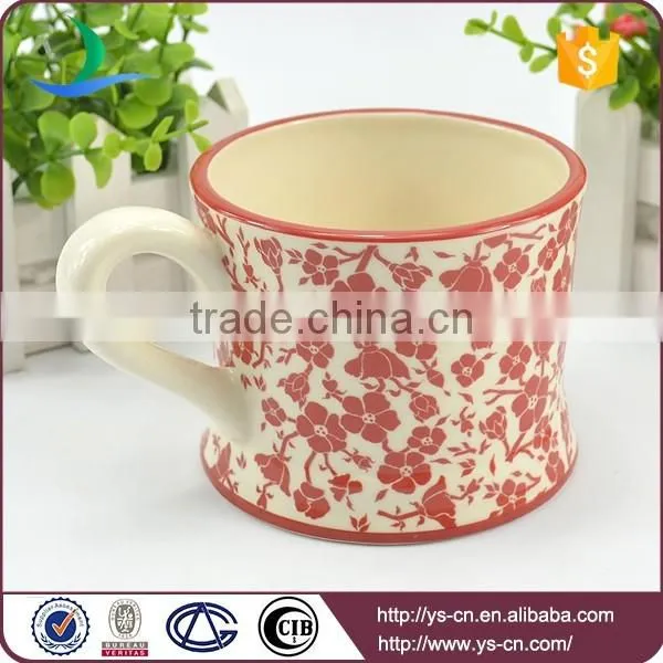 Ceramic flower design decal wholesale tea cups