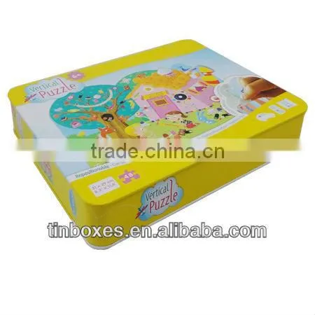 children Puzzles packing tin box