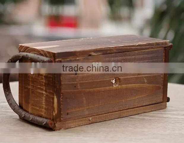 2016 special design rectangular indoor wooden planters