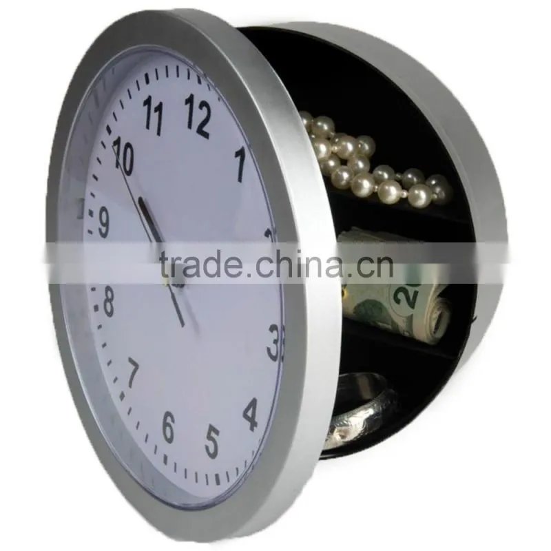 Hidden Storage Compartment Wall Clock Safe Box