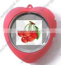 Heart shape Mini 1.5" LCD Digital Photo Picture Frame Key Chain Keychain + USB Cable