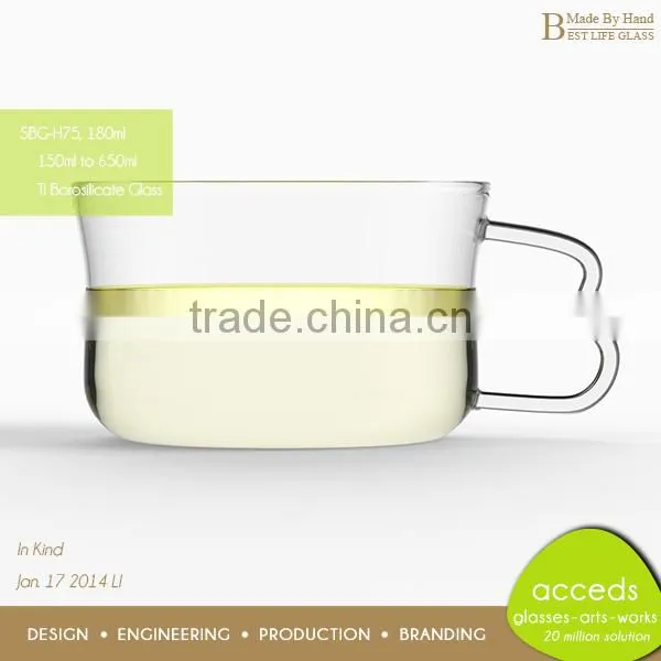 Clear Glass Thermos Mug with Handle Mug Glass