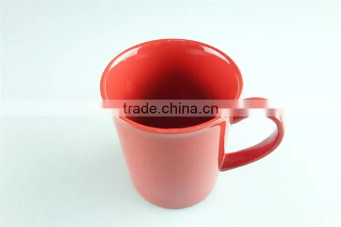 Ceramic mug factory red colored promotion mug /promotional coffee mugs stock cheap price