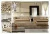 SF017 2+3 Champagne leather sofa furniture set with crystal button 2015 New arrival