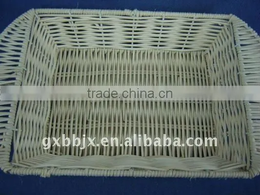Rectangle rattan iron frame storage fruit tray