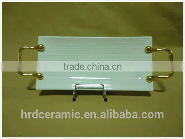 Factory stock plate ceramic with Metal handle