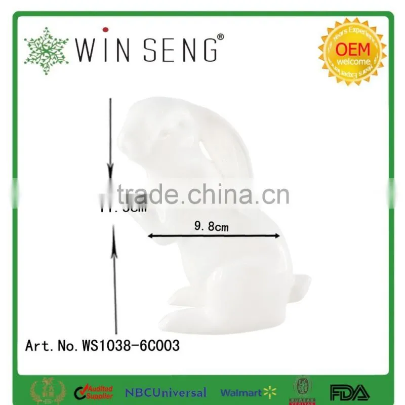 High quality ceramic rabbit figurine,ceramic rabbit decoration