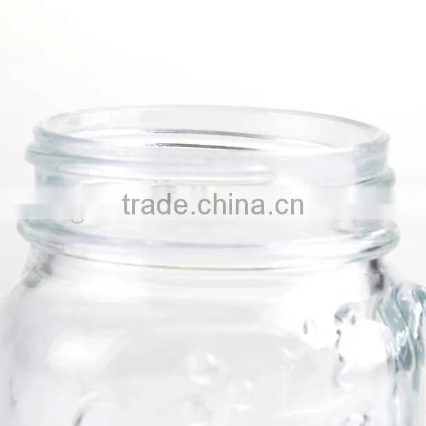 9.5oz small mini glass clear mason jar