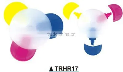 Custom Print Flower Petal Shape 3 colors in 1 Highlighter Pen