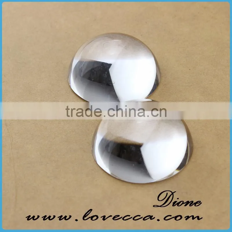 Made in china clear magnifying glass cabochon 12mm round glass cabochon