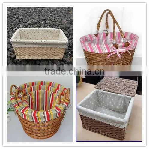 lucky weave Home and Garden rattan cutlery basket with handle