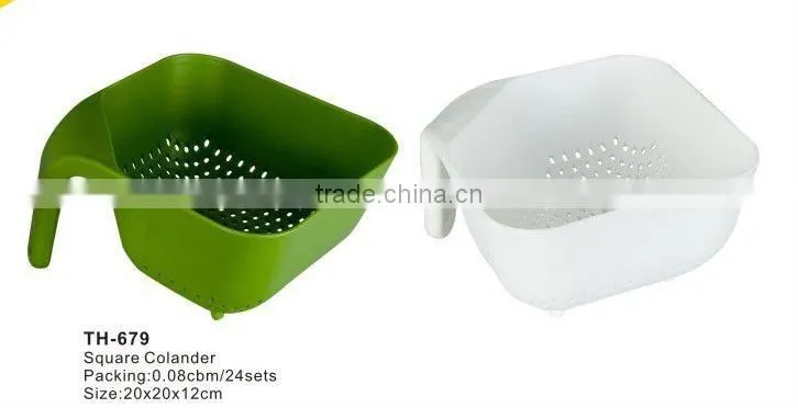 2016 Hot Sales PP Plastic Colorful Foldable Household Colander