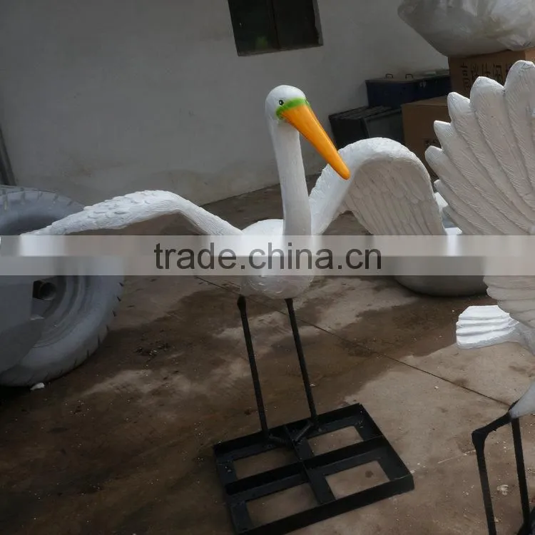 Customized life-size fiberglass sea gull figure