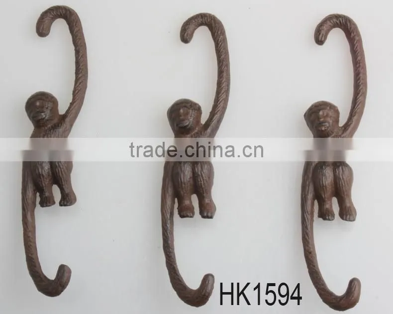 antique cast iron monkey wall hooks,decorative wall hooks
