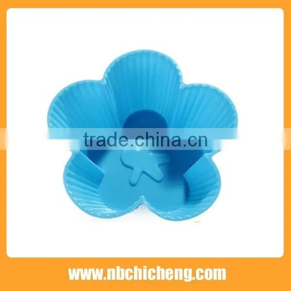 6 Pcs Silicone Egg Tart Mould, Flower Silicone Cake Mould, Silicone Cupcake Molds