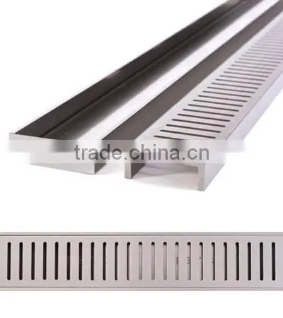 stainless steel floor drain grate pool drain/patio areas/airport drain system/railway drainage
