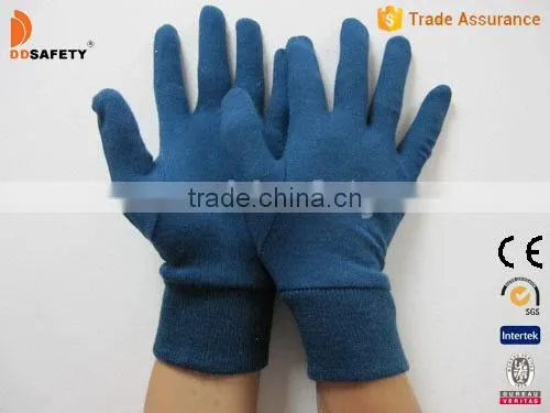 DDSAFETY High Quality Blue Cotton Working Safety Gloves