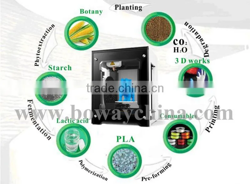 Boway BW-1616 desktop digital PLA all kinds of model producing 3d colored printer