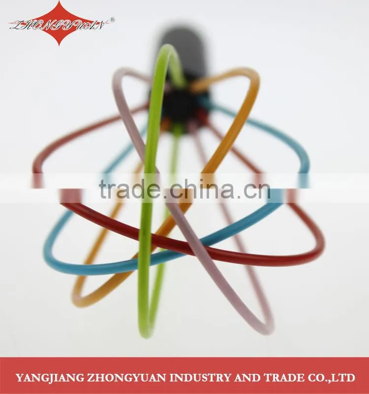 9.5-inch colorful silicone coated wires egg whisk with black plastic handle