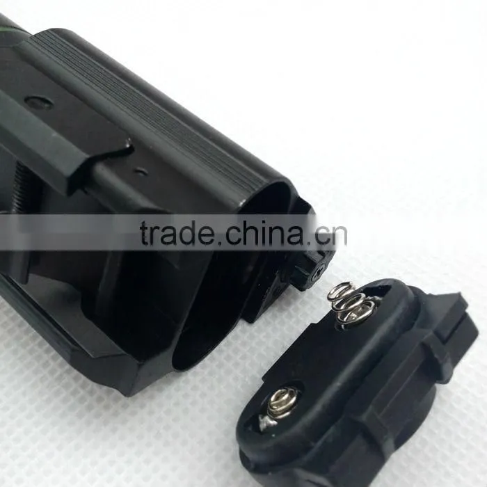 Tactical hunting green laser sight and 200 lumen CREE Q5 LED light combo with strobe laser