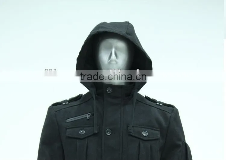 ALIKE men's fake wool plain windbreaker