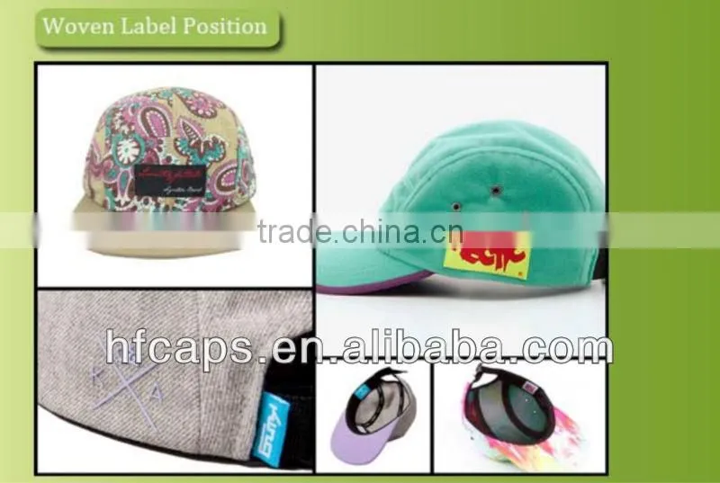 plain custom 5 panel hat cap/plain blank 5 panel camp caps hats