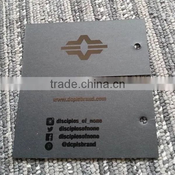 2016 Spot UV jeans hang tags swing tags with high quality