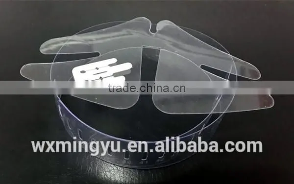 2015 style beautiful transparent PVC plastic collar butterfly, shirt collar support