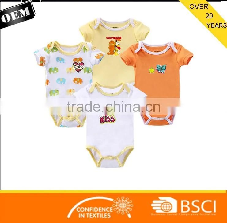 New design Baby Romper With Custom Logo Pattern Printing with high quality