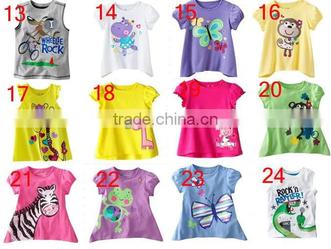 fashion girls sleeveless cartoon t-shirts children's blue with little girls princess tops