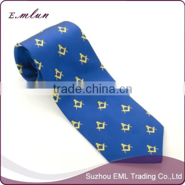 Custom Masonic Items Silk Felling Polyester Masonic Tie