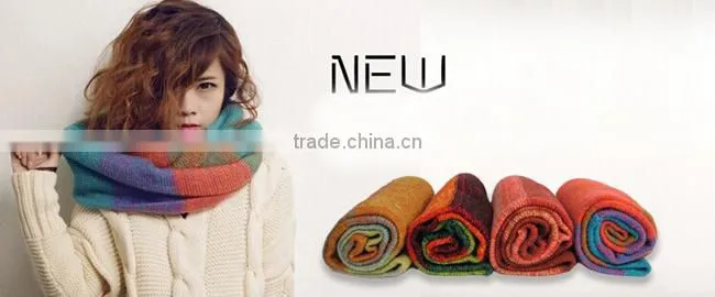moq.1pc high quality 5 color choice fashion stitching neckwear lovely magic muffler scarves